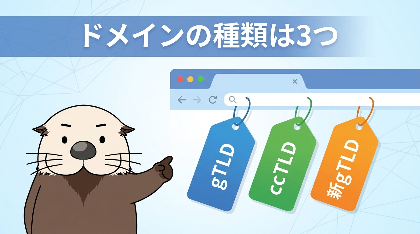 ドメインの種類は3つ