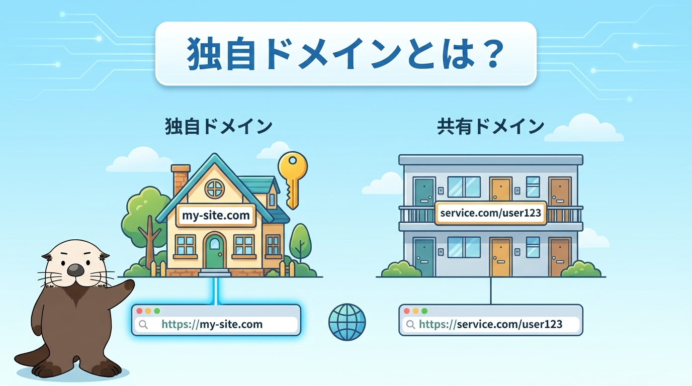 独自ドメインとは?共有ドメインとの違いとメリットのアイキャッチ
