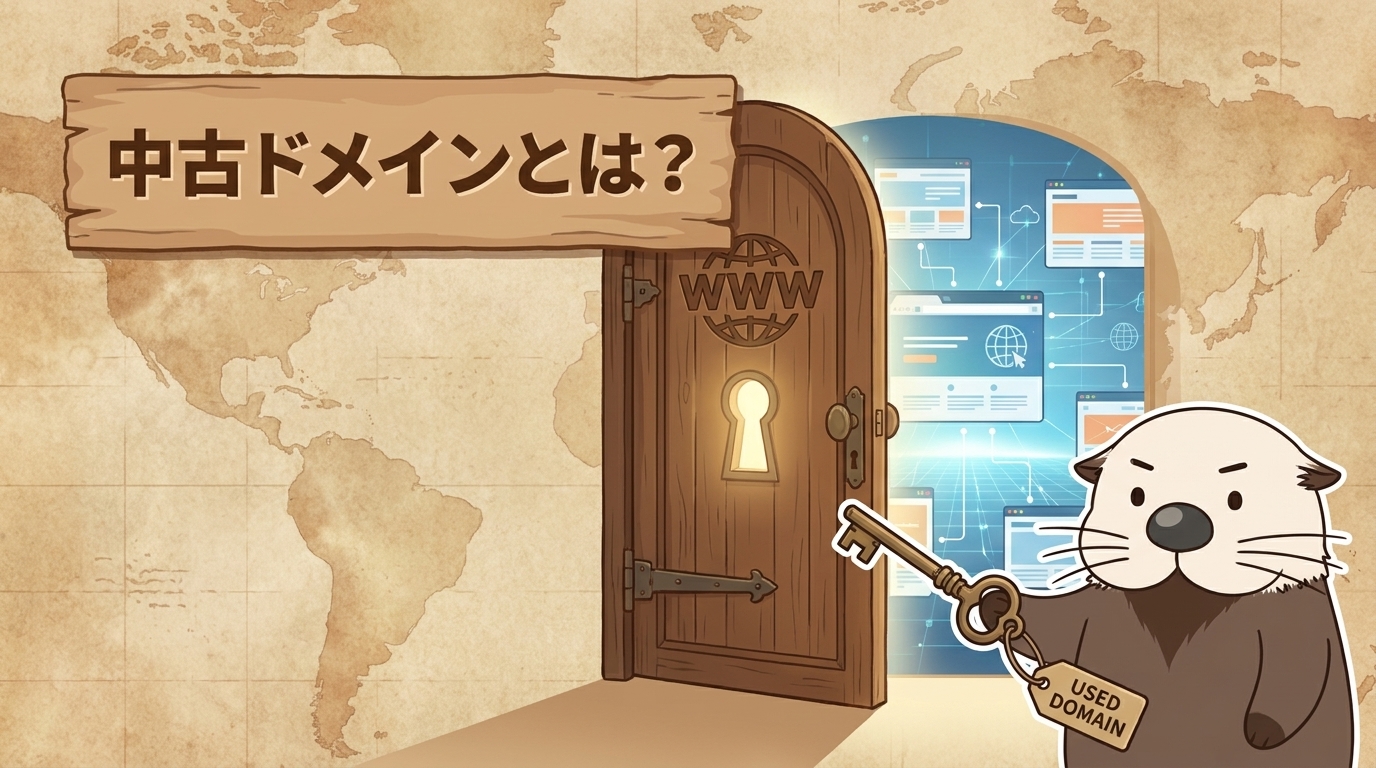 過去の運用履歴を引き継ぐ中古ドメインの仕組みをラッコが解説する図解