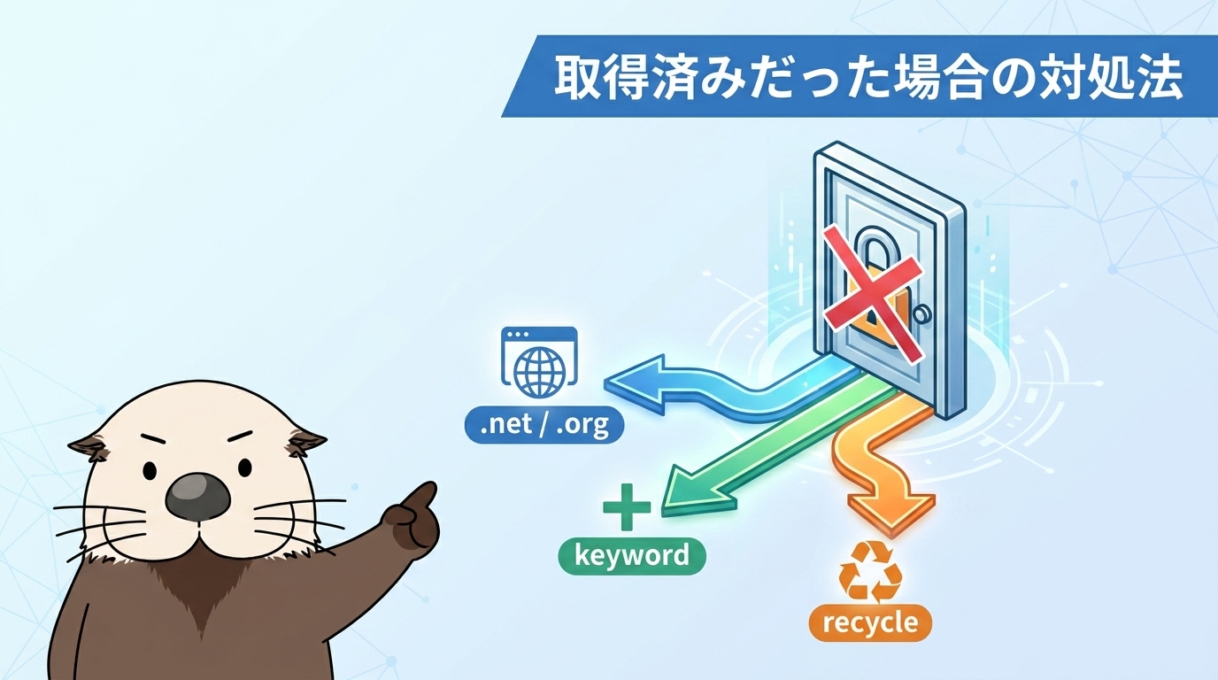 希望のドメイン名が取得済みだった場合の対処法