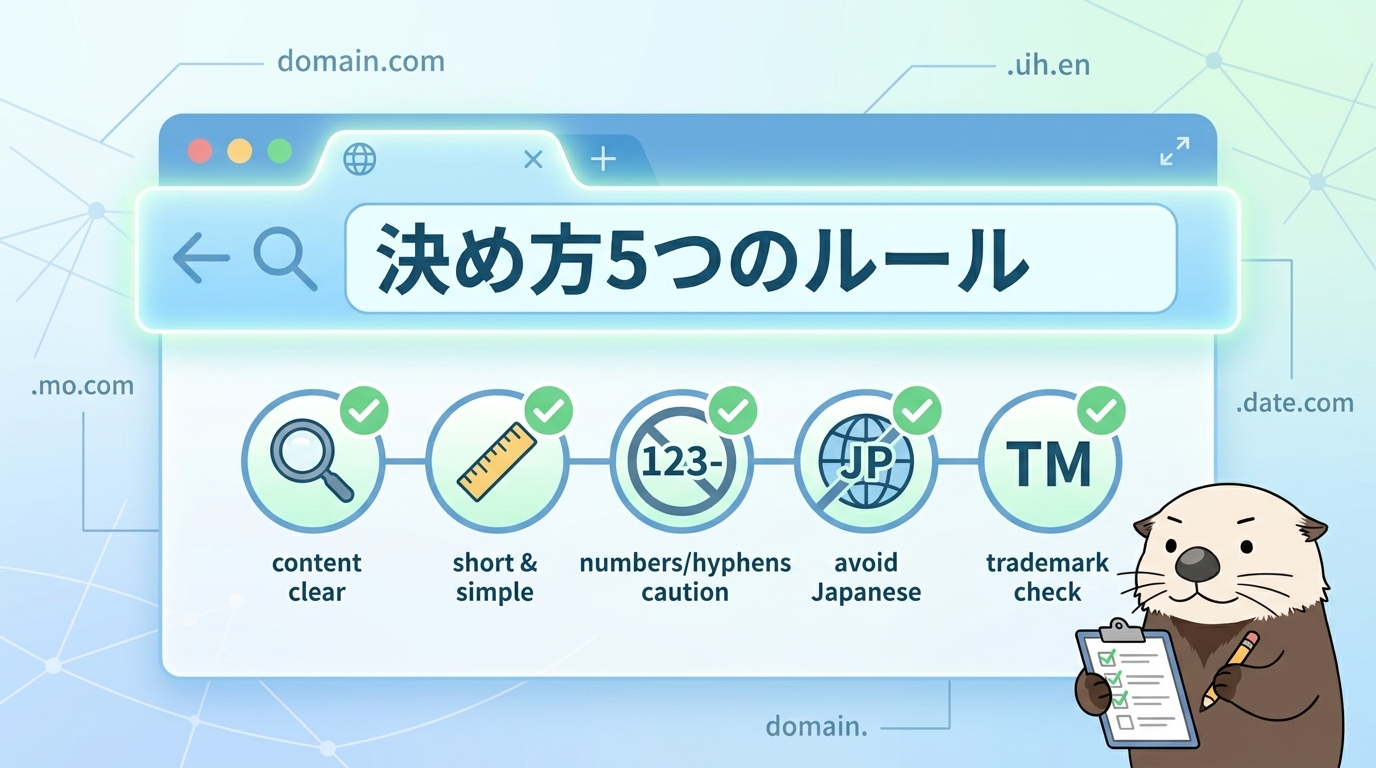 ドメイン名の決め方5つのルール