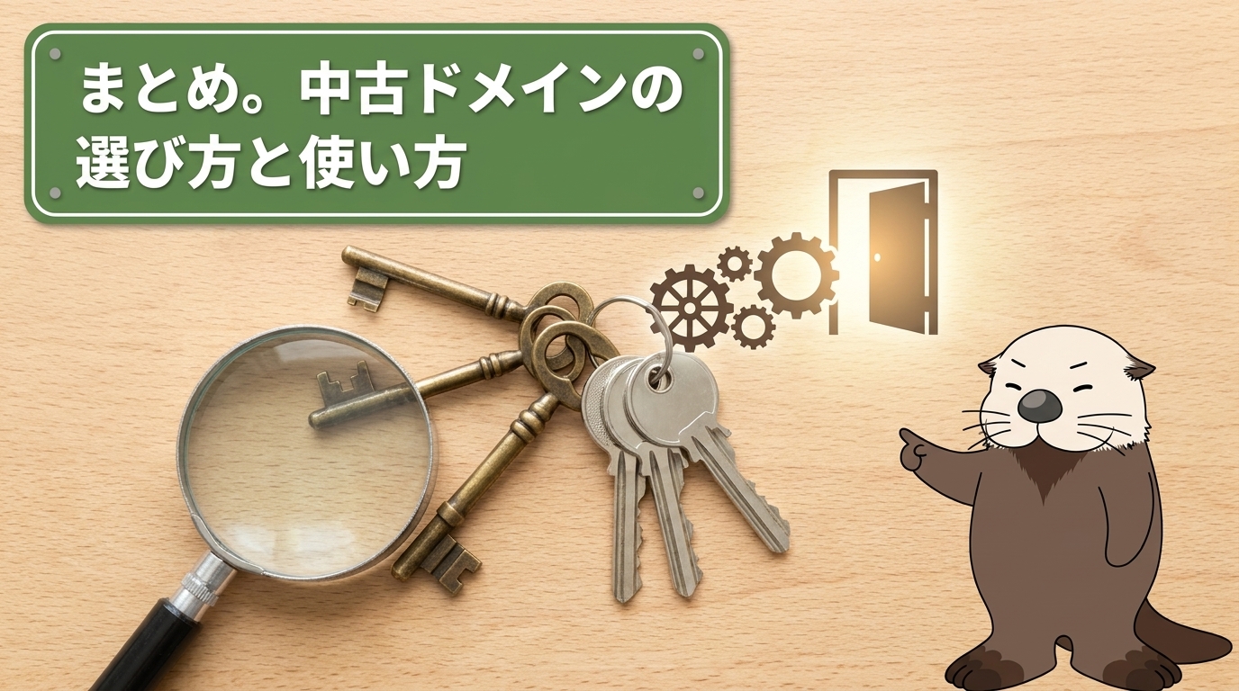 まとめ 中古ドメインは選び方と使い方で決まる