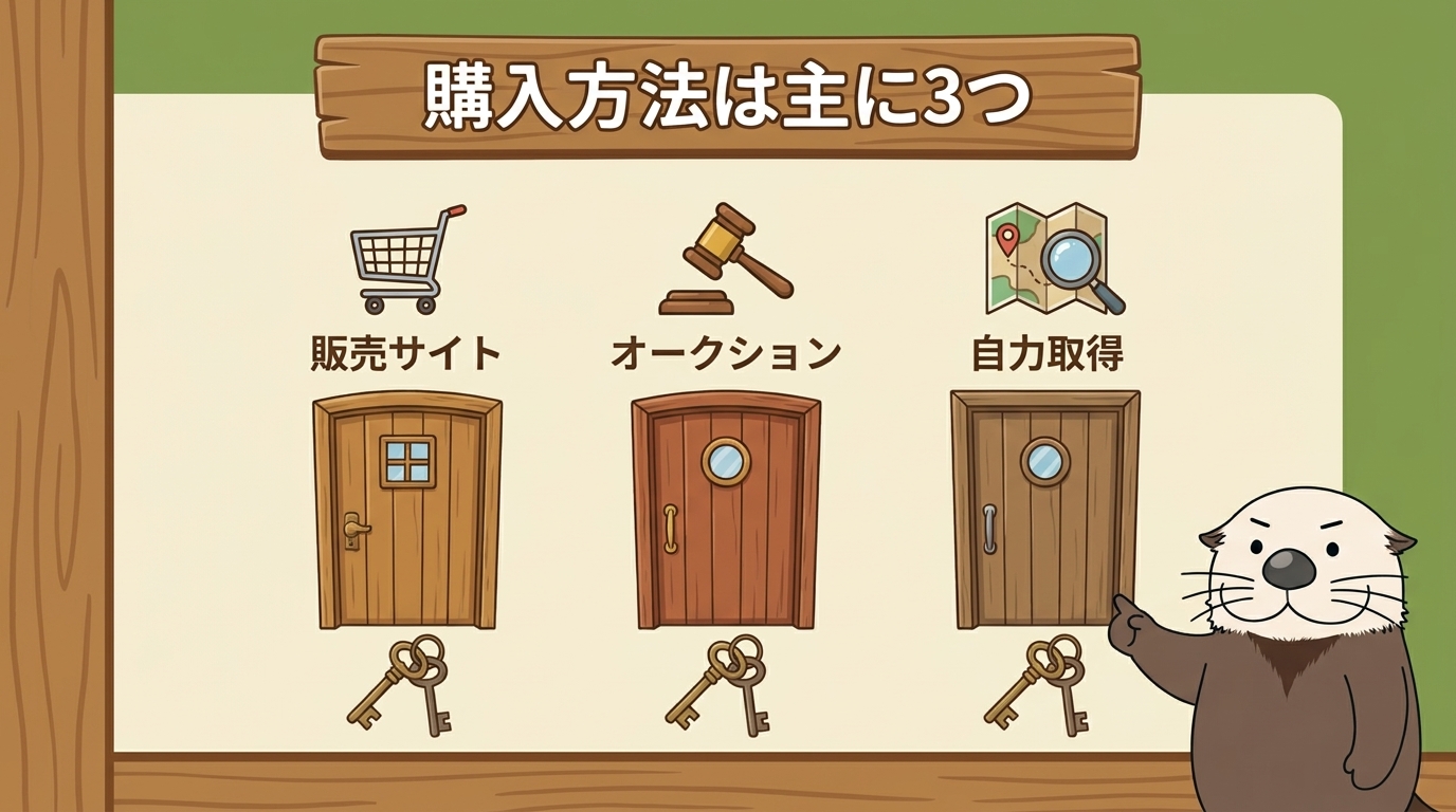 中古ドメインの購入方法は主に3つ