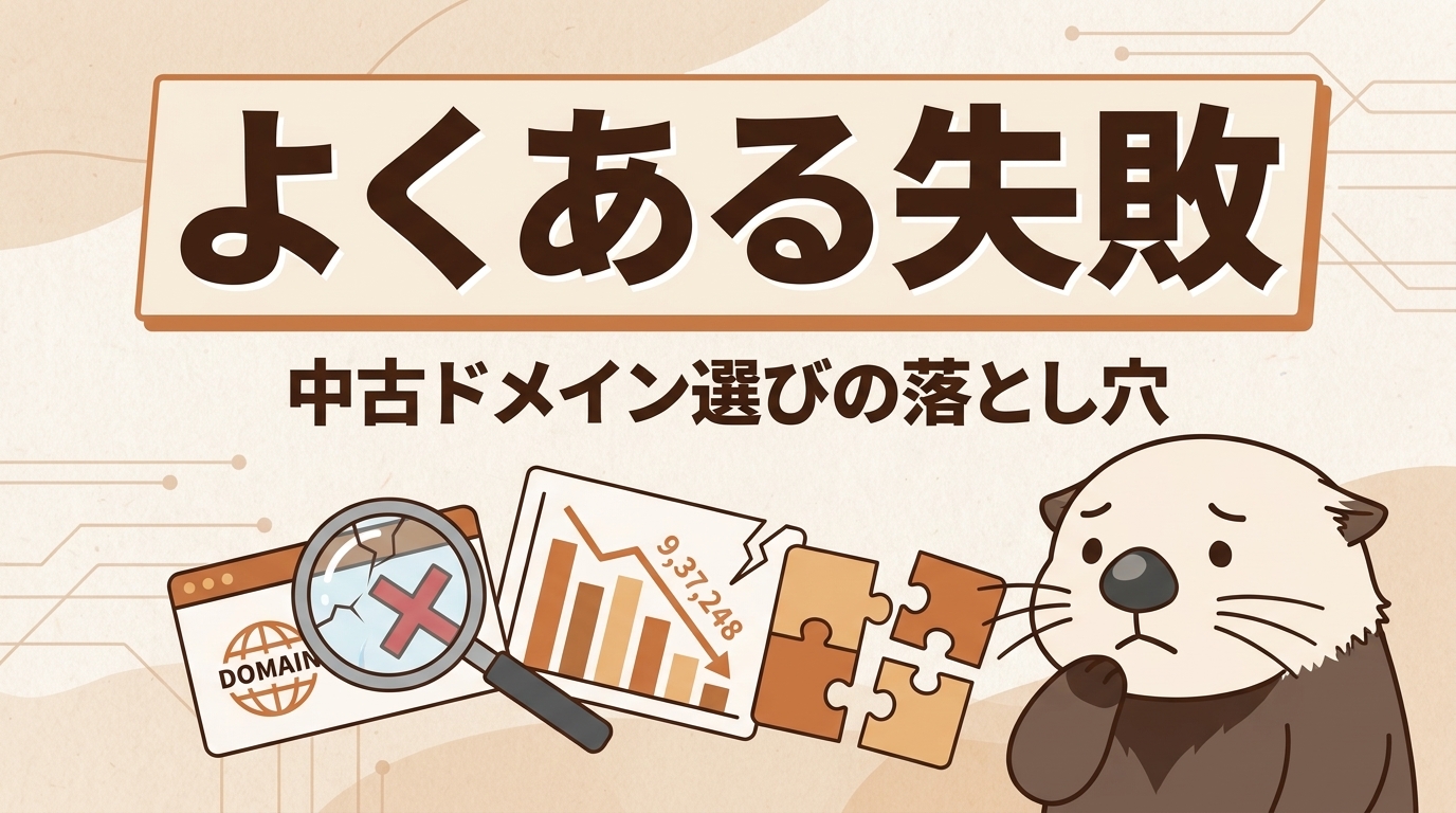 中古ドメイン選びでよくある失敗