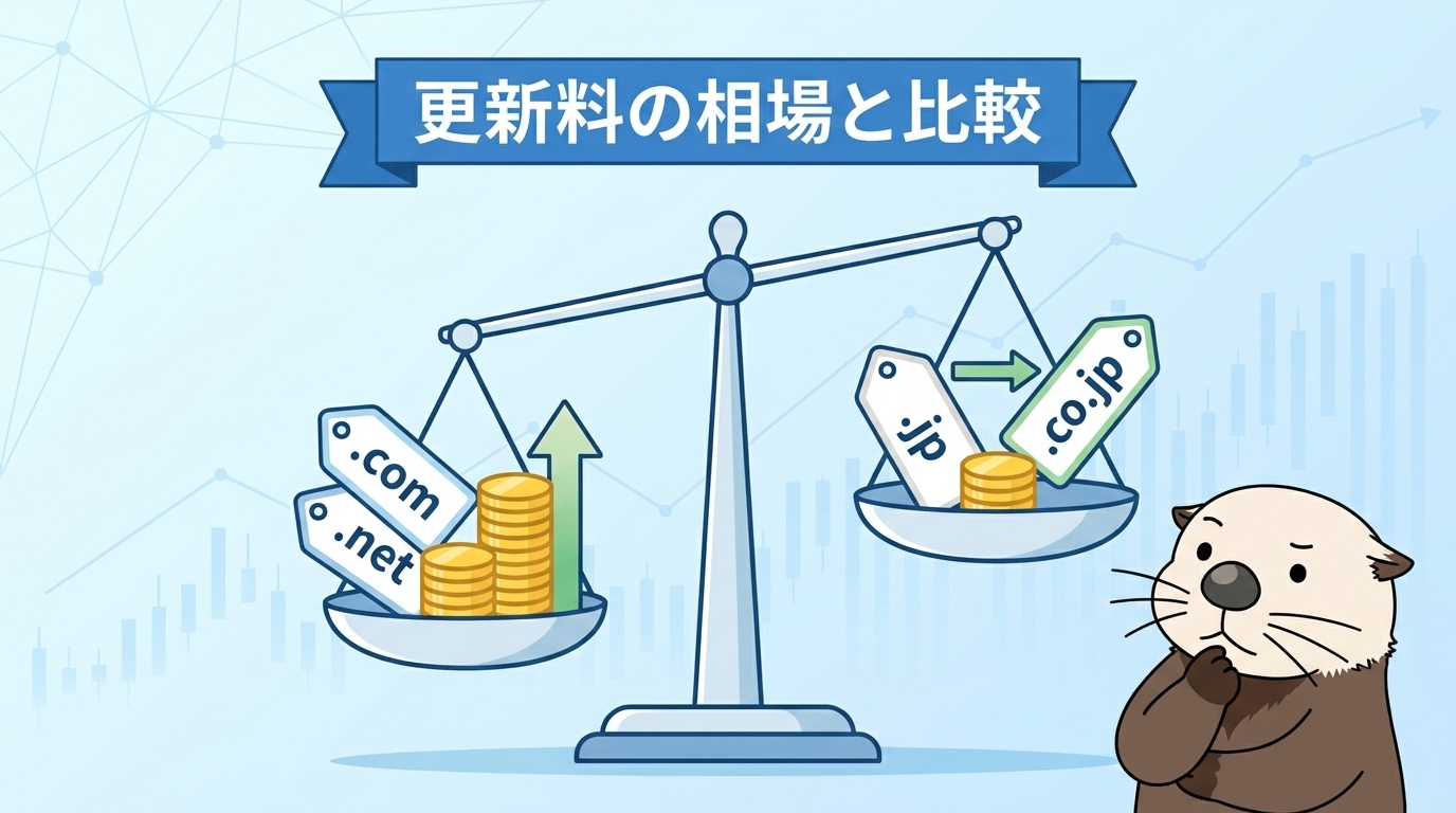 主要会社別ドメイン更新料の相場と比較