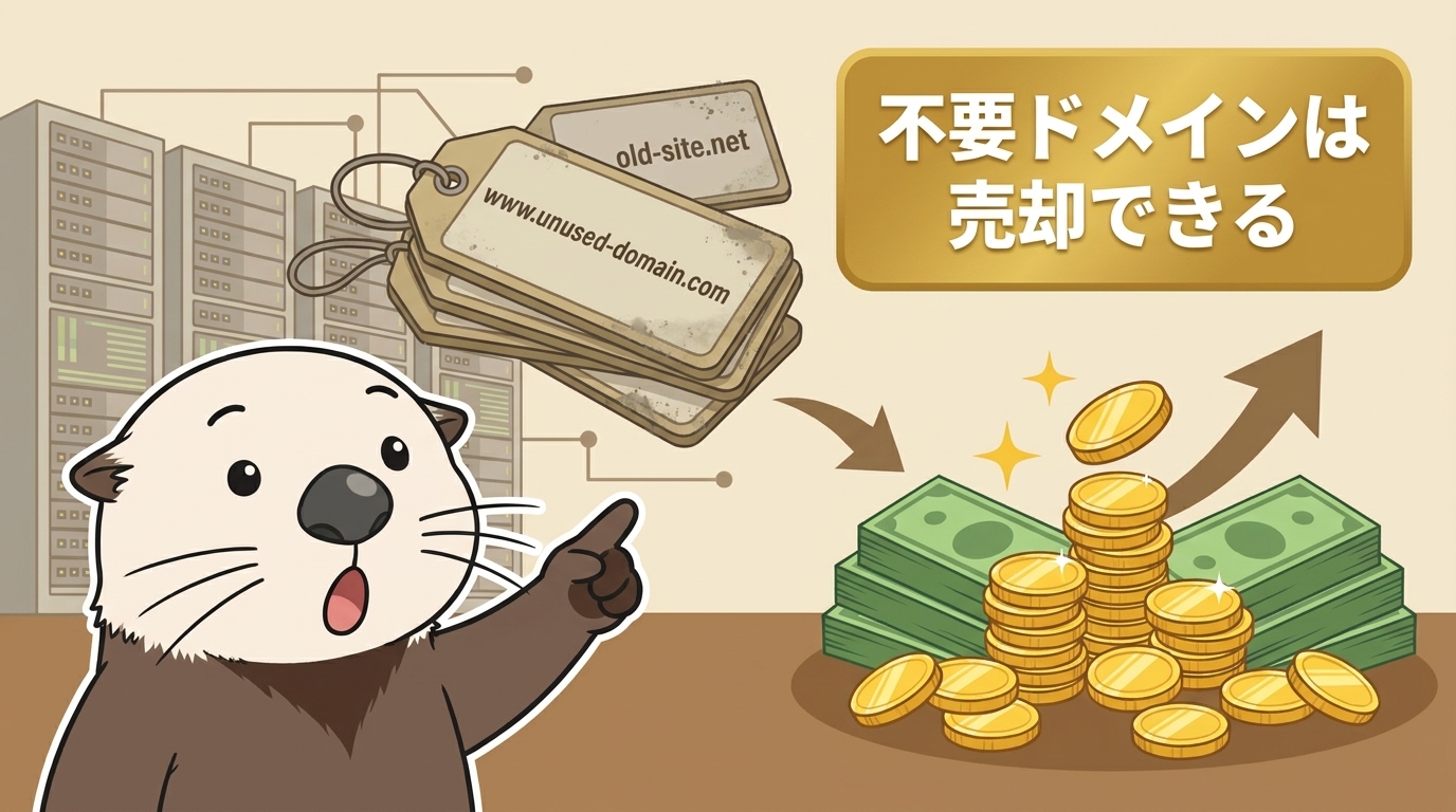 不要なドメインは売却できる