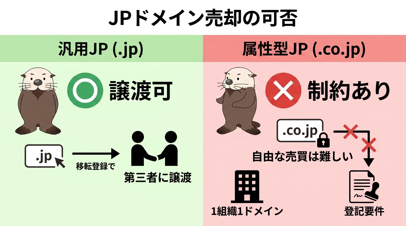 JPドメイン売却の可否