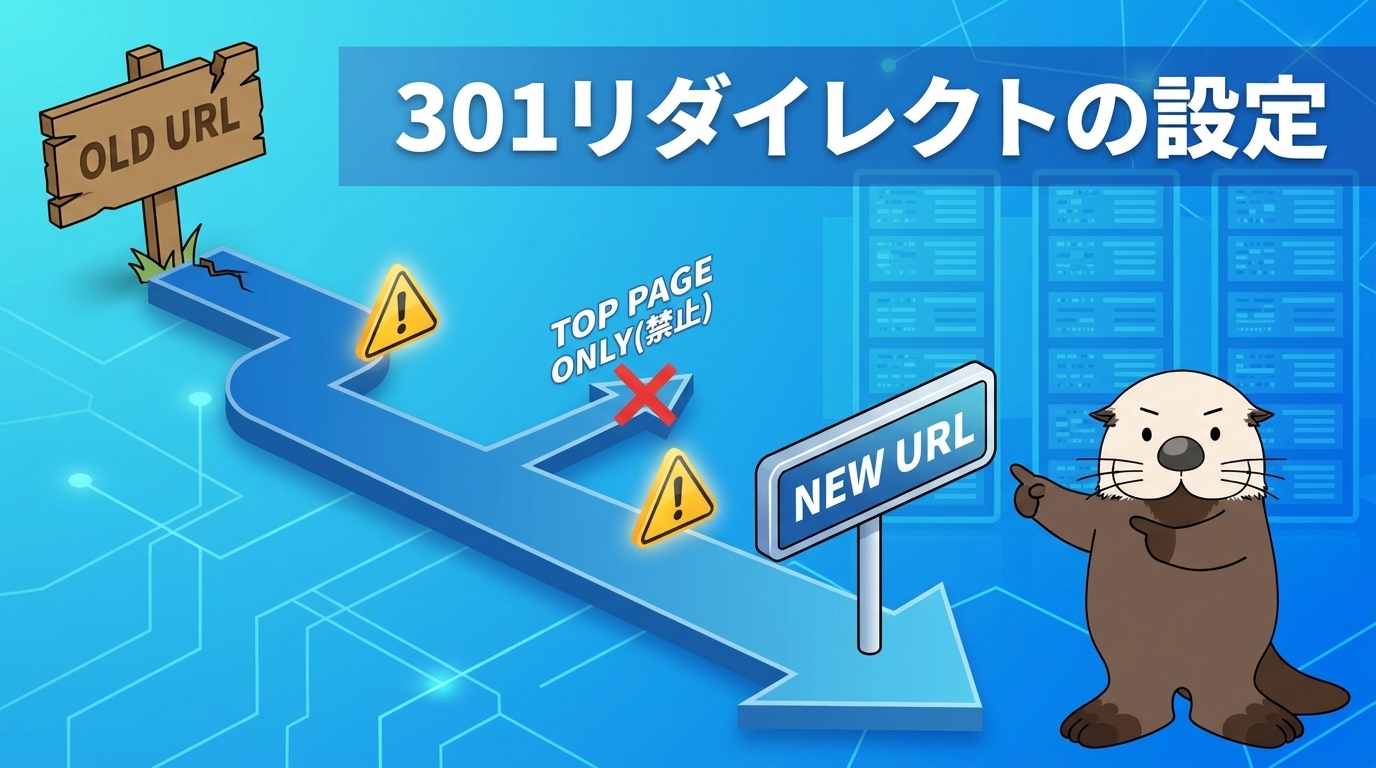 301リダイレクトの正しい設定方法の見出し画像